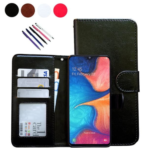 Mukavuus & Suoja Samsung A20e - Nahkakotelo!