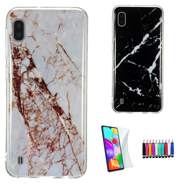 Komfort & Skydd Samsung Galaxy A10 med Marmor-skal! White