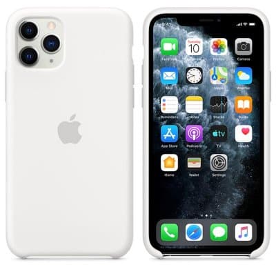 Apple iPhone 11 Pro Silikonskal Original - Vit