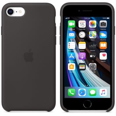Apple iPhone SE 2020 Silikonskal Original - Svart
