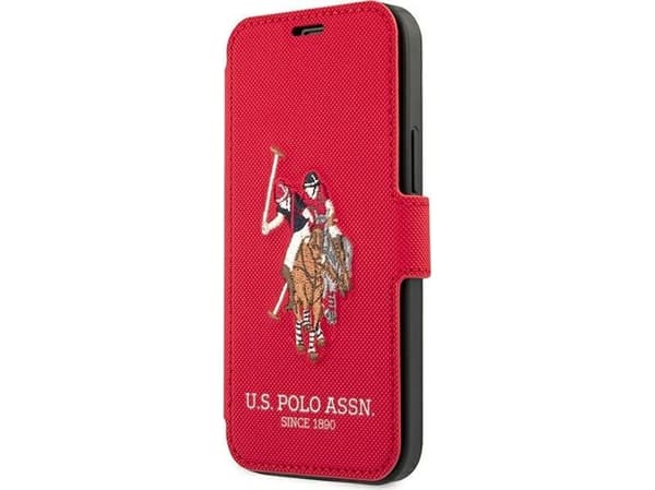 Deksel Us Polo Assn USA Polo USFLBKP12LPUGFLRE iPhone 12 Pro Max 6,7" rød/rød bok Polo broderisamling