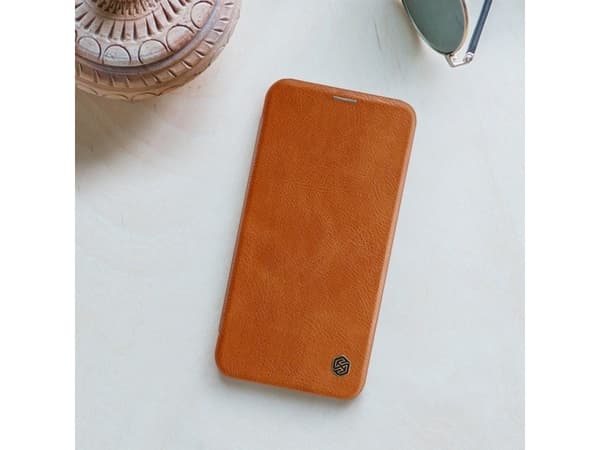 Nillkin Nillkin Qin lærhylsterveske til iPhone 12 Pro Max brun universal