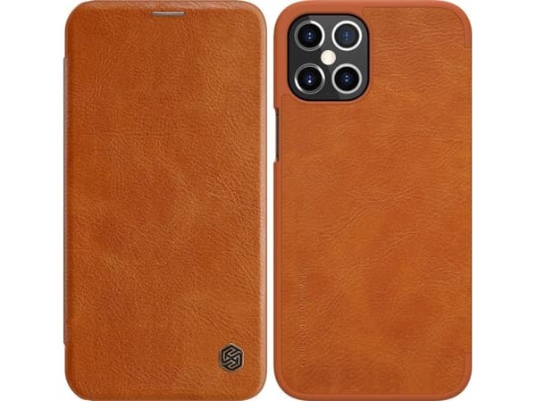 Nillkin Nillkin Qin lærhylsterveske til iPhone 12 Pro Max brun universal