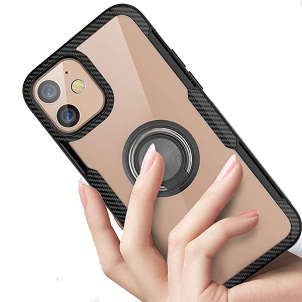 iPhone 12 - Praktiskt LEMAN Skal med Ringhållare