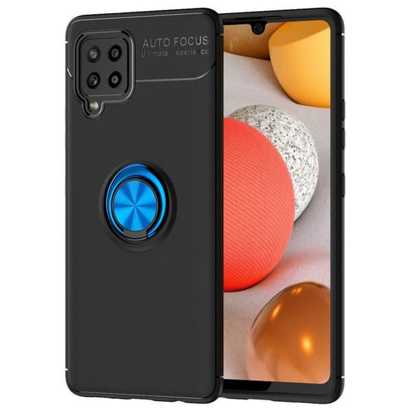 Slim Ring Case Samsung Galaxy A42 : Färg - Svart/blå