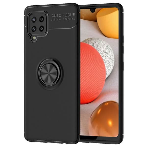 Slim Ring cover Samsung Galaxy A42 : farve - sort