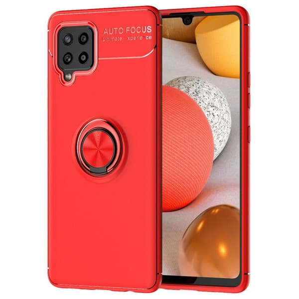 Slim Ring kotelo Samsung Galaxy A42 : väri - punainen