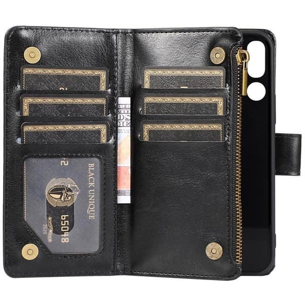 Dubbelflip Zipper 9-kort Doro 8050 : Färg - Svart