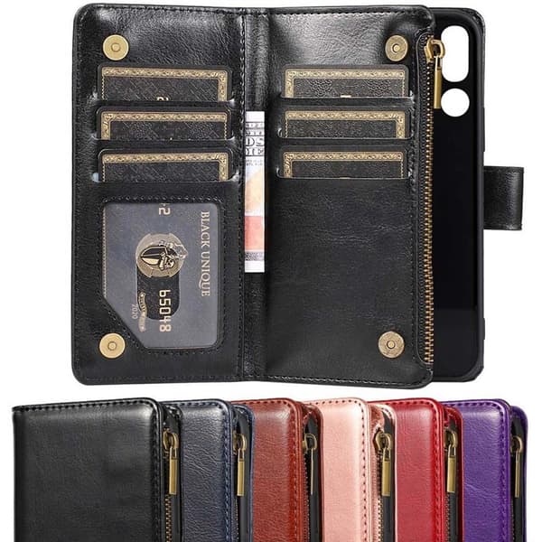 Dubbelflip Zipper 9-kort Doro 8050 : Färg - Svart