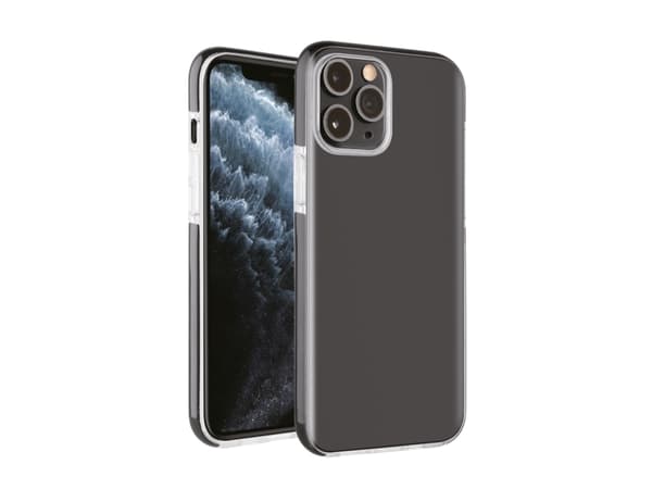 Vivanco Rock Solid, Etui, Apple, iPhone 12 Pro Max, 17 cm (6.7"), Sort, Gjennomsiktig
