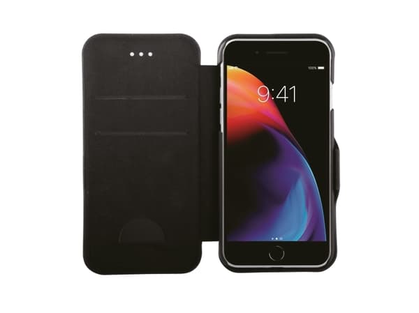 Vivanco Casual, Lompakkokotelo, Apple, iPhone SE (2. Gen), iPhone 8, iPhone 7, iPhone 6s, 11,9 cm (4.7"), Musta