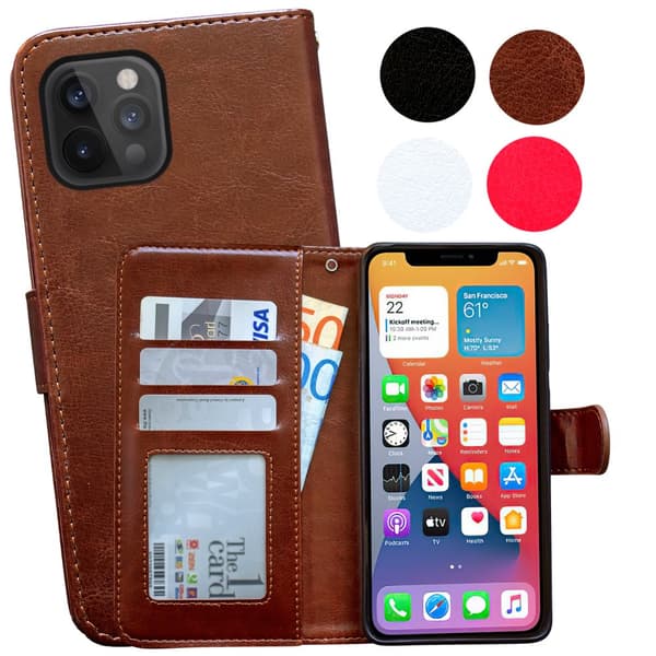 iPhone 12 Pro - Läderfodral / Skydd Brown