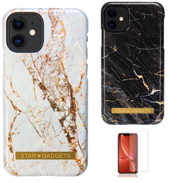 Beskyt din iPhone 12 med et Marmor-skal! White