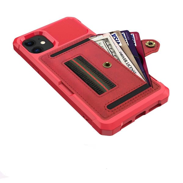 iPhone 12 - Professionellt Stilrent Skal med Korthållare