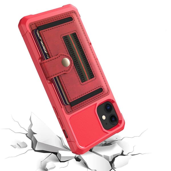 iPhone 12 - Professionellt Stilrent Skal med Korthållare