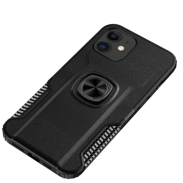 iPhone 12 - Stilsäkert Skyddande Skal med Ringhållare