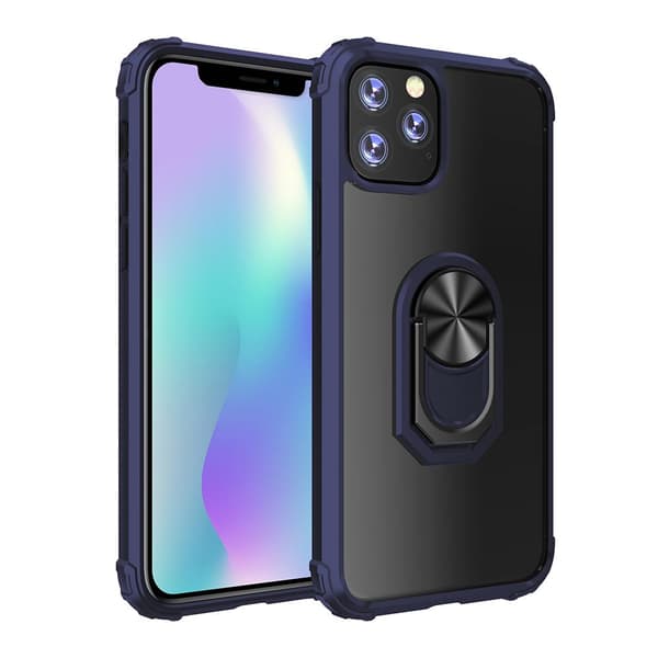 iPhone 12 Pro Max - Skyddande Praktiskt Skal med Ringhållare