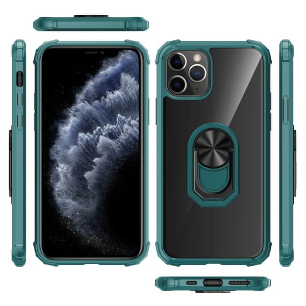 iPhone 12 Pro Max - Skyddande Praktiskt Skal med Ringhållare