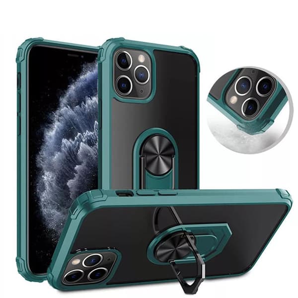 iPhone 12 Pro Max - Skyddande Praktiskt Skal med Ringhållare