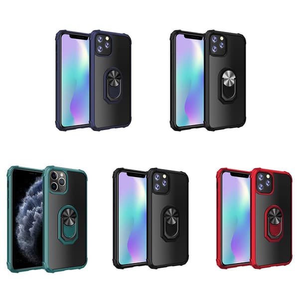 iPhone 12 Pro Max - Skyddande Praktiskt Skal med Ringhållare
