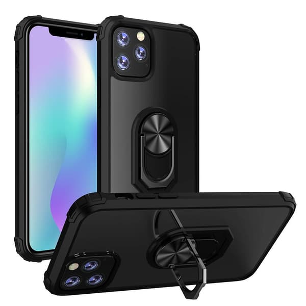 iPhone 12 Pro Max - Skyddande Praktiskt Skal med Ringhållare