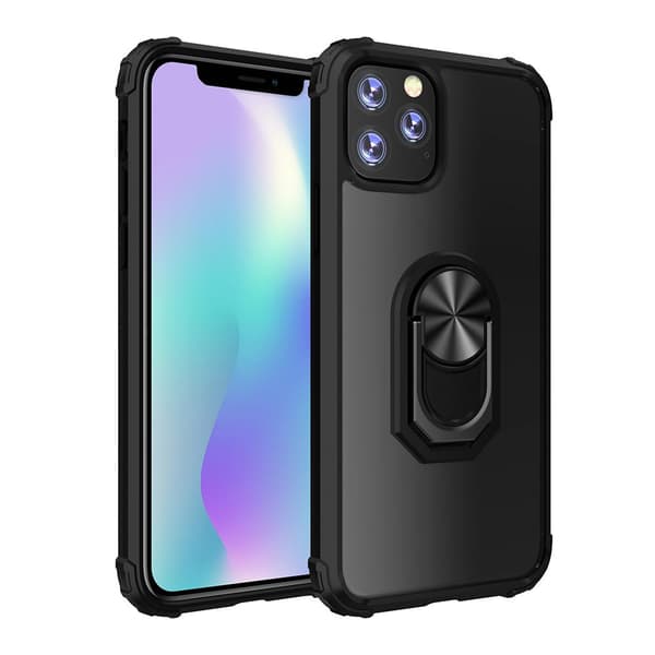 iPhone 12 Pro Max - Skyddande Praktiskt Skal med Ringhållare