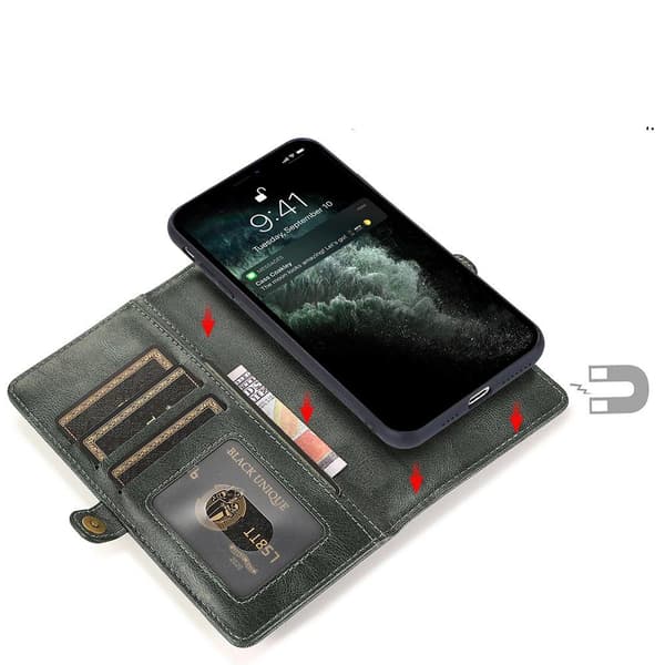 iPhone 12 Mini - Praktiskt Robust 2-1 Plånboksfodral