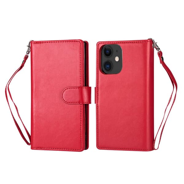 iPhone 12 Mini - Praktiskt Stilrent 9-Kort Plånboksfodral