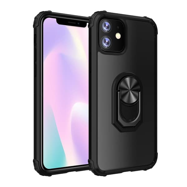 iPhone 12 - Skyddande Praktiskt Skal med Ringhållare