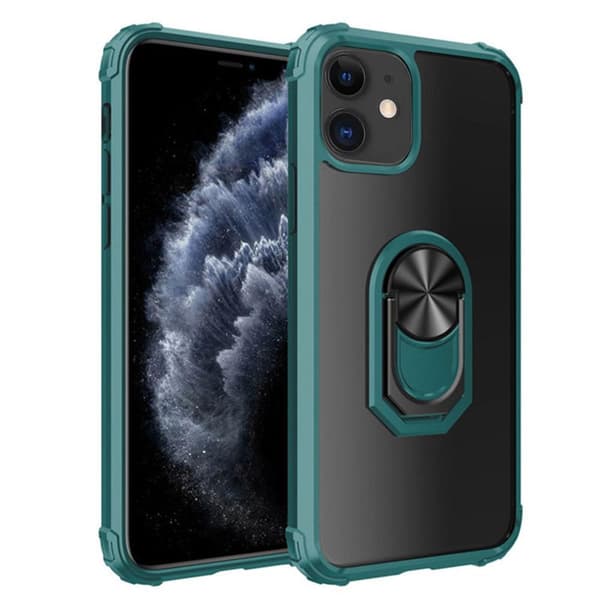 iPhone 12 - Skyddande Praktiskt Skal med Ringhållare