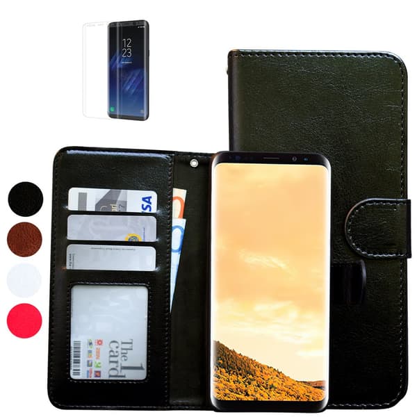 Samsung Galaxy S9 Plus - Läderfodral/Skydd Black