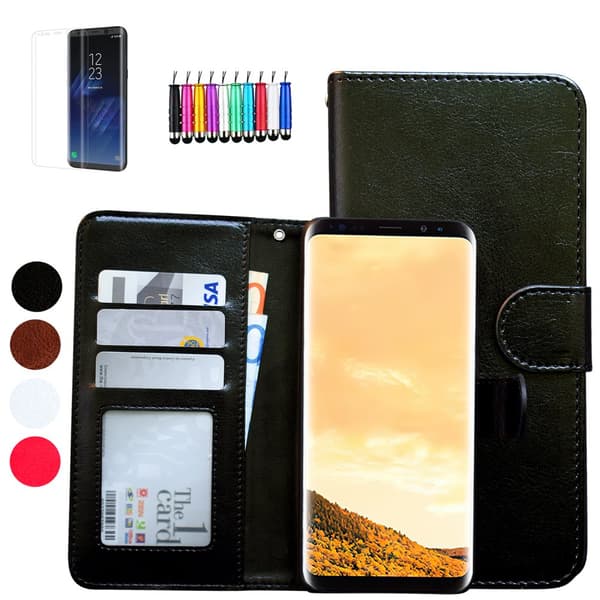 Samsung Galaxy S9 Plus - Læder cover / Beskyttelse Black