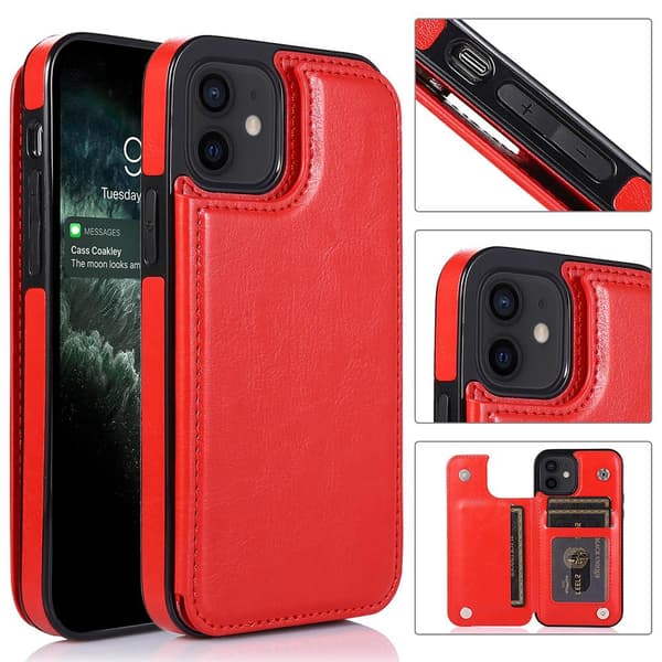 iPhone 12 Mini - Professionellt Stilrent Skal med Korthållare