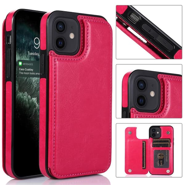 iPhone 12 Mini - Professionellt Stilrent Skal med Korthållare