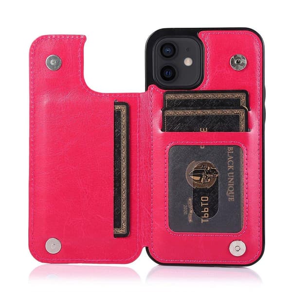 iPhone 12 Mini - Professionellt Stilrent Skal med Korthållare