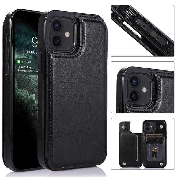 iPhone 12 Mini - Professionellt Stilrent Skal med Korthållare