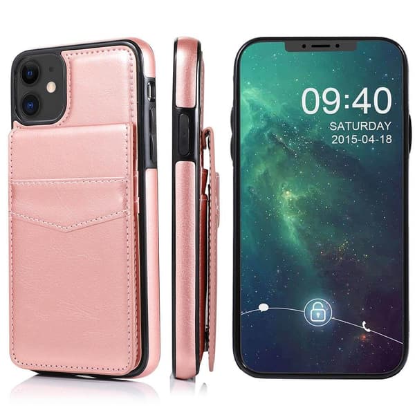 iPhone 12 Mini - Genomtänkt LEMAN Skal med Korthållare