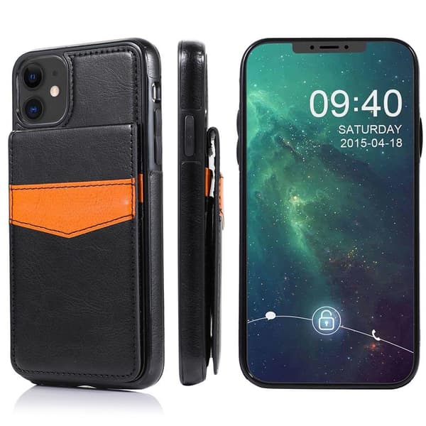 iPhone 12 Mini - Genomtänkt LEMAN Skal med Korthållare