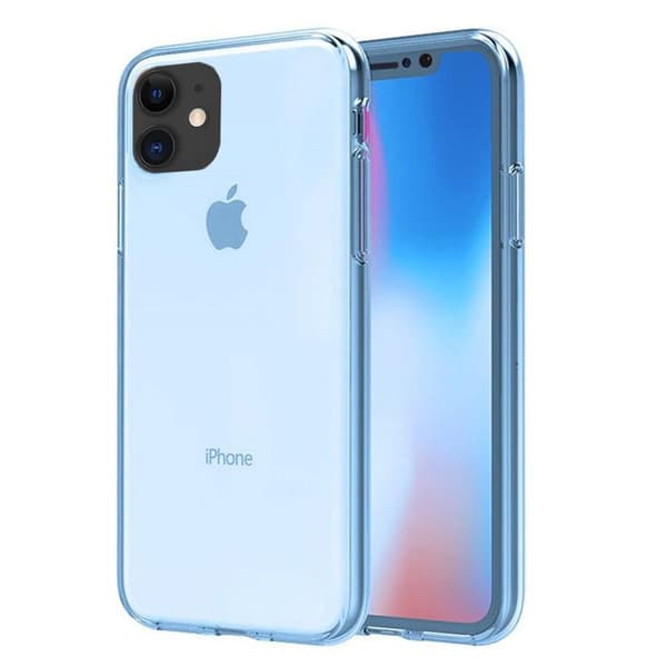 iPhone 12 Mini - Stötdämpande Stilrent Dubbelsidigt Silikonskal Blå