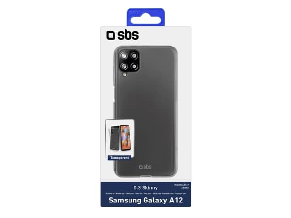 SBS TESKINSAA12T, Suojus, Samsung, Galaxy A12, 16,5 cm (6.5"), Läpinäkyvä