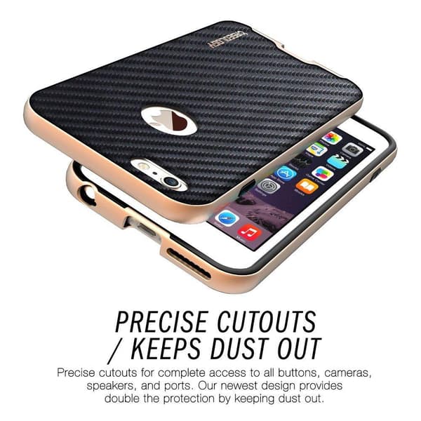 Caseology Bumper Frame Skal till Apple iPhone 6(S) Plus - Carbon Svart