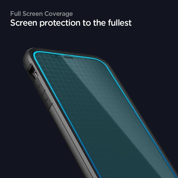 SPIGEN ALM FC 2-Pack Härdat Glas Skärmskydd iPhone 12 & 12 Pro - Svart