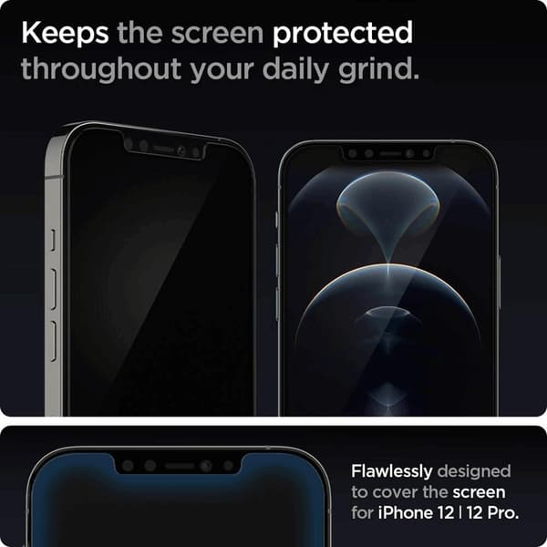 SPIGEN Ez Fit 2-Pack Härdat Glas Skärmskydd.Tr iPhone 12 & 12 Pro
