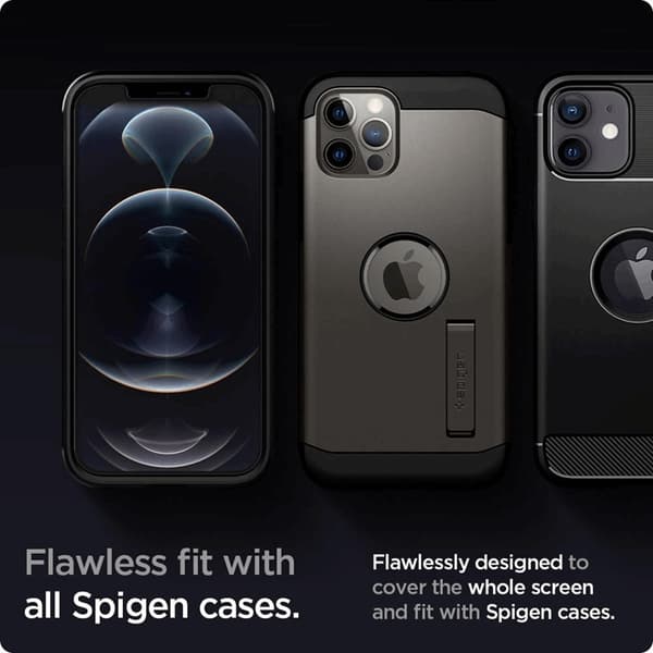 SPIGEN Ez Fit 2-Pack Härdat Glas Skärmskydd.Tr iPhone 12 & 12 Pro