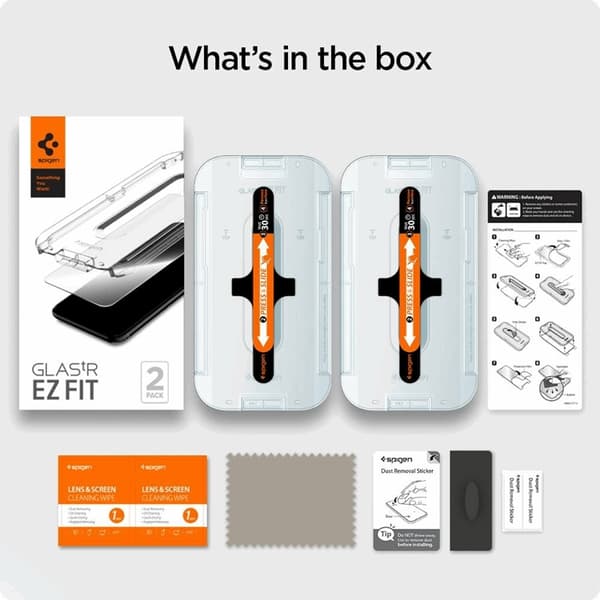 SPIGEN Ez Fit 2-Pack Härdat Glas Skärmskydd.Tr iPhone 12 & 12 Pro