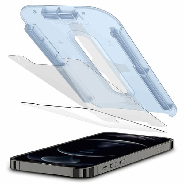 SPIGEN Ez Fit 2-Pack Härdat Glas Skärmskydd.Tr iPhone 12 & 12 Pro