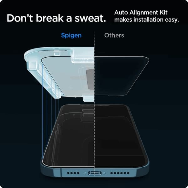 SPIGEN Ez Fit 2-Pack Härdat Glas Skärmskydd.Tr iPhone 12 Pro Max - Svart
