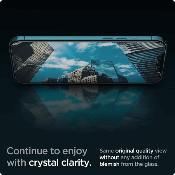 SPIGEN Ez Fit 2-Pack Härdat Glas Skärmskydd.Tr iPhone 12 Pro Max - Svart