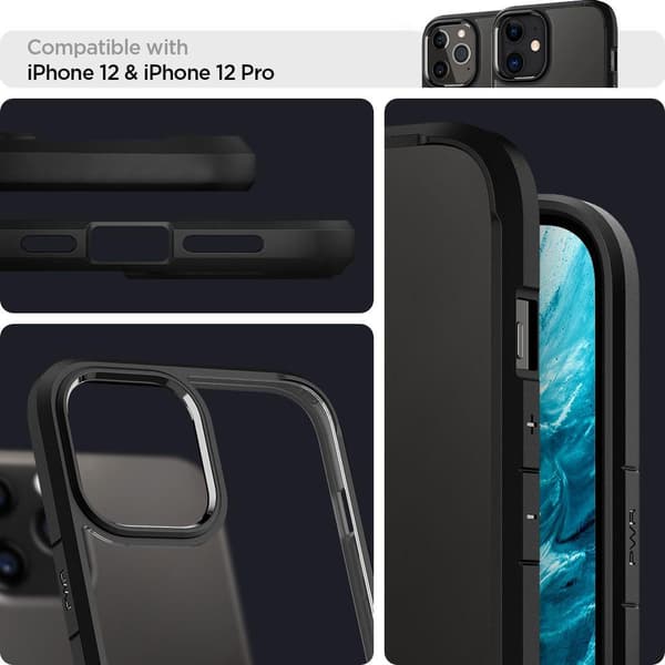 SPIGEN Ultra Hybrid iPhone 12 & 12 Pro - Matte Black