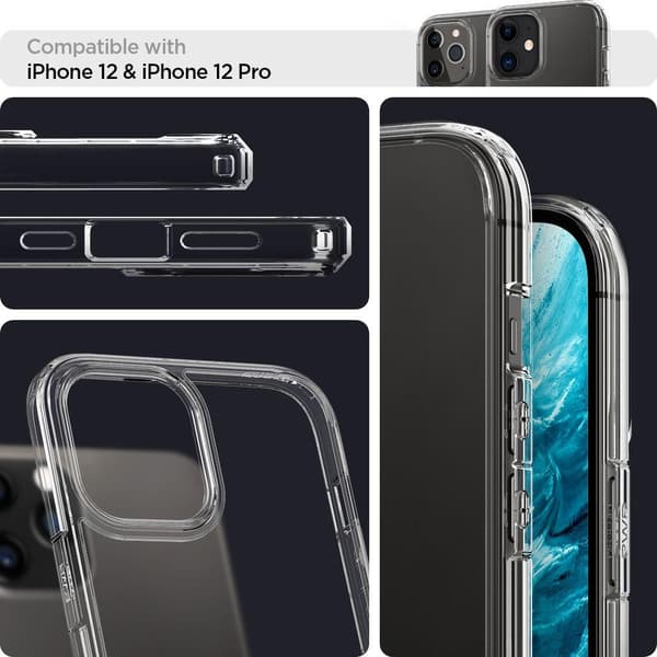 SPIGEN Ultra Hybrid iPhone 12 & 12 Pro - Crystal Clear